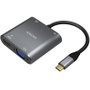 Aisens Conversor USB-C a VGA/HDMI 4K/USB 3.0/USB-C PD A109-0626 Gris